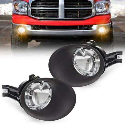 Fits 2002-2008 Dodge Ram 1500 03-09 2500 3500 Fog Lights Bumper Driving Lamps - Image 1 of 4