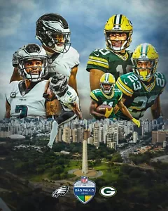 Philadelphia Eagles vs Green Bay Packers Sao Paulo Brazil Game NFL 8x10 Photo - Picture 1 of 1