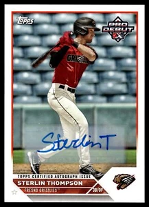 Topps Pro Debut 2023 Sterlin Thompson automático PD-185 - Imagen 1 de 2