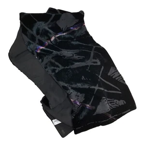 Elaine Gold Schwarz Burnout Crushed Samt Seide Schal Whimsigoth Rechteck Witchy - Bild 1 von 6