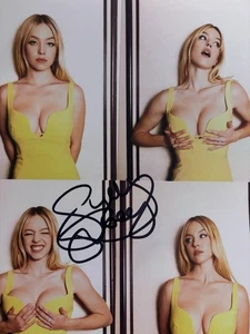 Sydney Sweeney /Anyone But You Sexy Smile Yellow signed Autogramm 8x10 Foto COA - Bild 1 von 4