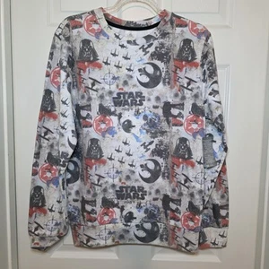 Disney Erwachsene Sweatshirt Grau Schwarz M Star Wars Darth Vader Herren Neu mit Etikett - Bild 1 von 9