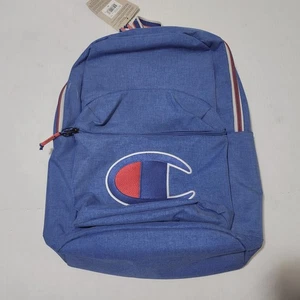 Champion School Backpack Blue With Logo - Picture 1 of 22