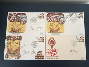 1982 Mary Rose Trust signed First Day of Issue Covers x4 - Picture 1 of 7