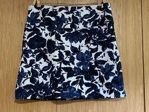 S.C. & CO Damen blau Blumen Stretch Pull-On Skort mit Taschen Golf Freizeit Large - Bild 1 von 9
