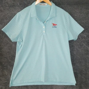 Peter Millar Poloshirt Damen Extra Large blau gestreift LACC 123 US offen UPF - Bild 1 von 7