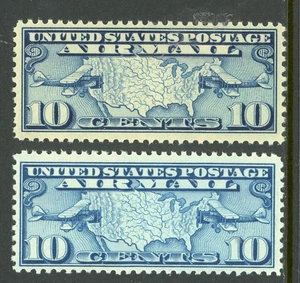 USA 1926 Airmail 10¢ Blue Map & Mail Plane Scott C7 Shades MNH Y583 - Picture 1 of 6