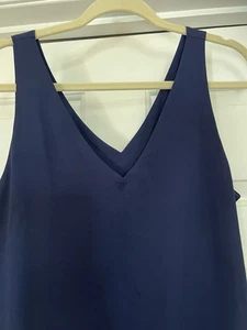 Lilly Pulitzer Florin ärmellos V-Ausschnitt True Navy Gr. M - Bild 1 von 2