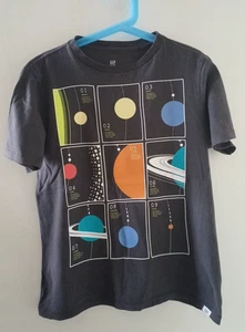 Gap Boys Brown Solar System Graphic T-Shirt Medium, Age 8-9 Good Condition - Picture 1 of 6