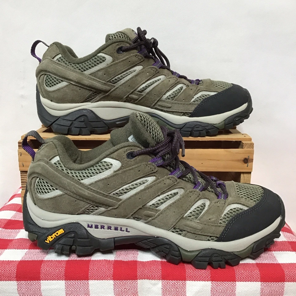 Merrell Moab 2 Mid Waterproof Hiking Boots Woman’s  Size 10 Olive Outdoor - Image 1 of 4