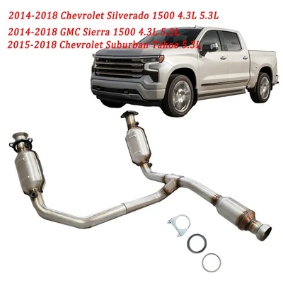 Catalytic Converter Set Direct-Fit for 2014-2018 GMC Sierra 1500 4.3L 5.3L Foto 1 de 4