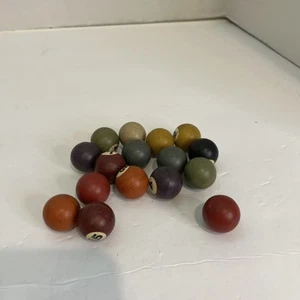 Vintage Set of 16 Solid Color BAKELITE Billiard Balls - Picture 1 of 5