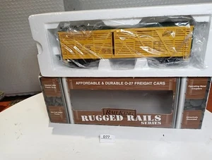 33-7702 MTH Railking Rugged Rails Chicago Northwestern Stock Car.O Guauge. (D77) - Picture 1 of 19