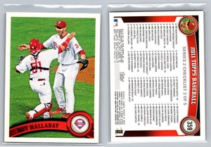 Roy Halladay 2011 Topps #359 No Foil Printing Error - Phillies Blue Jays HOF - Picture 1 of 1