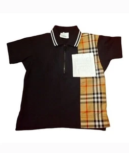 Burberry Poloshirt 1/4-Reißverschluss Kontrast kariert Tasche Jungen 2T - Bild 1 von 7