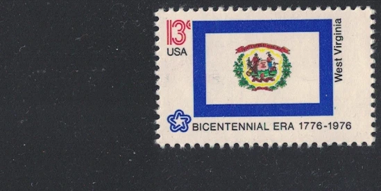 #1667 - West Virginia Flag Stamps Unused - Wholesale Lot (100) - Image 1 of 1