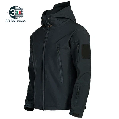 Giacca Militare Uomo Tattica Impermeabile Soft Shell Con Cappuccio Inverno - Image 1 of 4