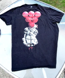 Stephen King's IT Pennywise “You’ll Float Too” Graphic T-Shirt Size XL Black - Picture 1 of 5
