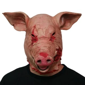 Maschera Grandi Maiale Zombie Costume Maiale Cosplay Gioco Halloween - Foto 1 di 14