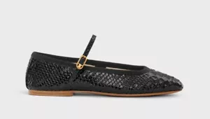 NIB Celine Mary Jane Les Ballerines in Python Stamped Calfskin Retail $950 - Picture 1 of 6