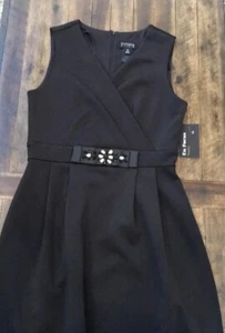 Enfocus Studio Größe 10 ärmelloses Kleid mit verziertem Gürtel neu mit Etikett  - Bild 1 von 7