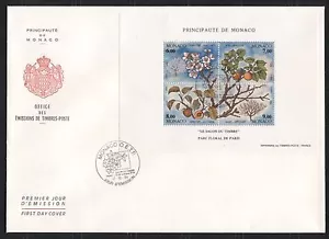 MONACO 1994, APRICOT TREE LIFE, Scott 1934 SOUVENIR SHEET ON A LARGE FDC - Picture 1 of 1