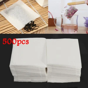 500Pcs Disposable Empty Teabags Non-Woven Heat Seal Filter Herb Loose Tea Bag - Picture 1 of 7
