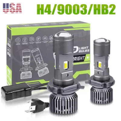 H4 9003 Mini Bi-LED Proyector Lente 130W 50000LM Kit de Faros Hi-Lo Retrofit LHD Foto 1 de 4