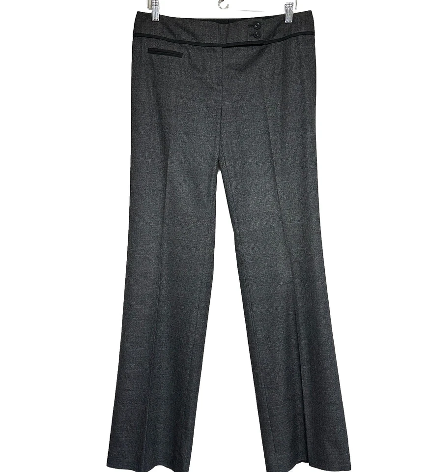 Calça social Classiques Entier xadrez feminina 8 cinza preta reta escritório clássica - Imagem 1 de 4