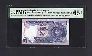 Malaysia One Ringgit ND(1989) P27b Uncirculated Grade 65 - Picture 1 of 2