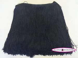 Disfraz de baile con flecos de cadena azul marino de 1 yarda 12" borde de lámpara - Imagen 1 de 2