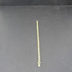 Pulsera Tenis Vintage Tono Dorado Circonita Cúbica con Cierre de Caja Abierta 7 Pulgadas - Imagen 1 de 6