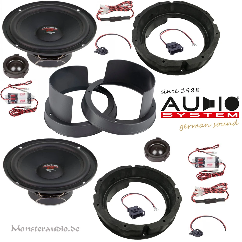 AUDIO SYSTEM XFIT 300 Watt Lautsprecher für VW Passat 3B 3BG B5 Boxen Set EVO2 - Bild 1 von 1