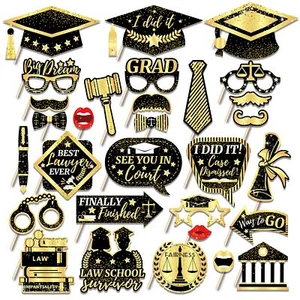 30PCS Lawyer Graduation 2025 Party Photo Booth Props Grad Party Supplies - Picture 1 of 4