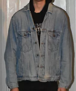 Vintage Wrangler Denim Jacket Trucker Large 44 Original 1970's in Good Nick. - Picture 1 of 5