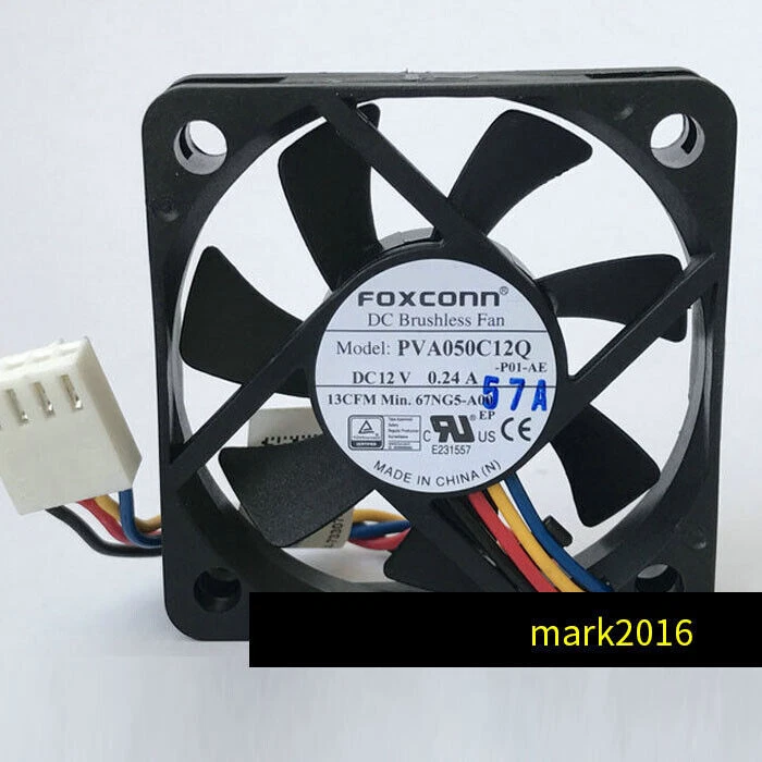 FOXCONN 5010 PVA050C12Q DC12V 0.24A 5CM PWM cooling fan 4pin - Image 1 of 1