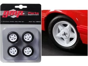 Pony Wheels and Tires Set of 4 pieces from "1992 Ford Mustang LX" 1/18 by GMP - Picture 1 of 1