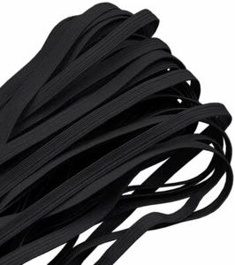 50 yds Heavy Stretch Wide Braided ¼ Inch Flat Elastic Band for Sewing Crafts DIY - Picture 1 of 2