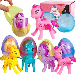Paquete de 4 cestas de deformación de unicornio huevo de unicornio para niños juguete - Imagen 1 de 6