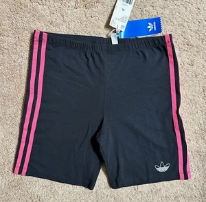 Adidas Girls Bike Shorts Cycling Shorts Black size XL NEW - Picture 1 of 11