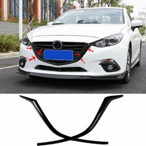 Kit de reemplazo 2X para Mazda 3 Axela 2014-2016 negro brillante rejilla delantera marco tira - Imagen 1 de 5