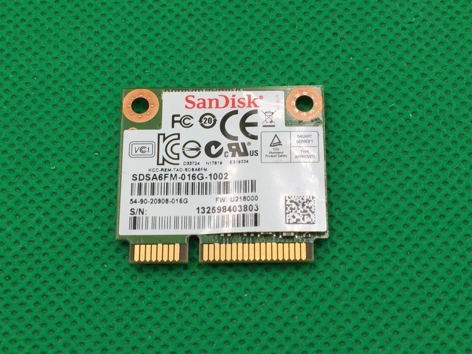 16 GB mSATA SSD SanDisk SDSA6FM-016G-1002 U218000, GEBRAUCHT, GETESTET - Bild 1 von 2