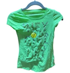 Justice Girl's Green Short Sleeve T-Shirt Size 8 - Picture 1 of 2