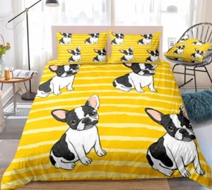 Bulldog Design 3 Piece Duvet Set - Picture 1 of 6