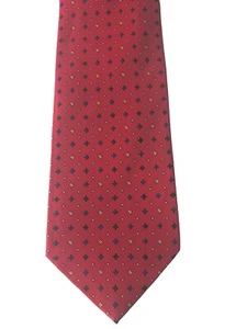 DUNHILL Red Business Men's 100% Silk Neck Tie - Picture 1 of 6