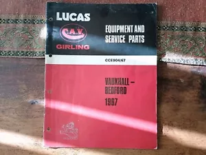 LISTA DE REPUESTOS LUCAS 1967 - VAUXHALL VIVA HB VICTOR CRESTA VISCOUNT Y BEDFORD - Imagen 1 de 8