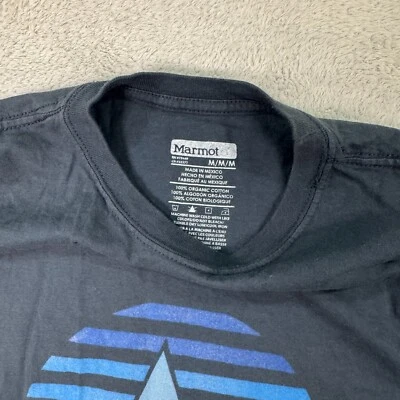 Camiseta Marmot Roper Para Hombre Mediana Negra Manga Corta Absorbe la Humedad Cuello Redondo Usada en Excelente Condición Foto 1 de 4