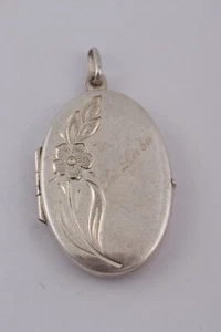 Ovales Medaillon Anhänger Amulett 5,8gr. 925er Silber 1377 - Bild 1 von 5