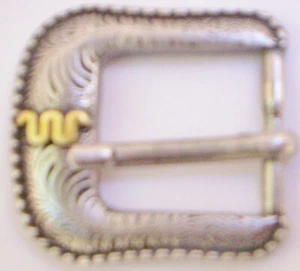 Running "W", King Ranch, Pewter & Brass Metal, Belt Buckle. - Picture 1 of 2