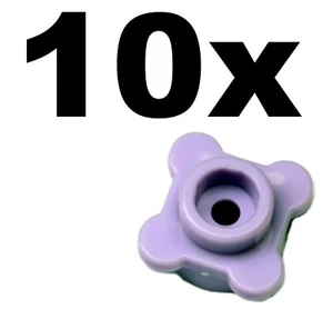 NEW LEGO - PLATES - Round - 1 x 1 - Flower Edge 4 Knobs Petals - Lavender x10 - Picture 1 of 1